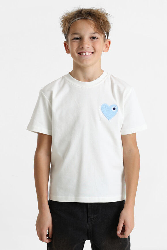 adj Heart T-Shirt | Offwhite + Light Blue | Jungen  | 10 von adj