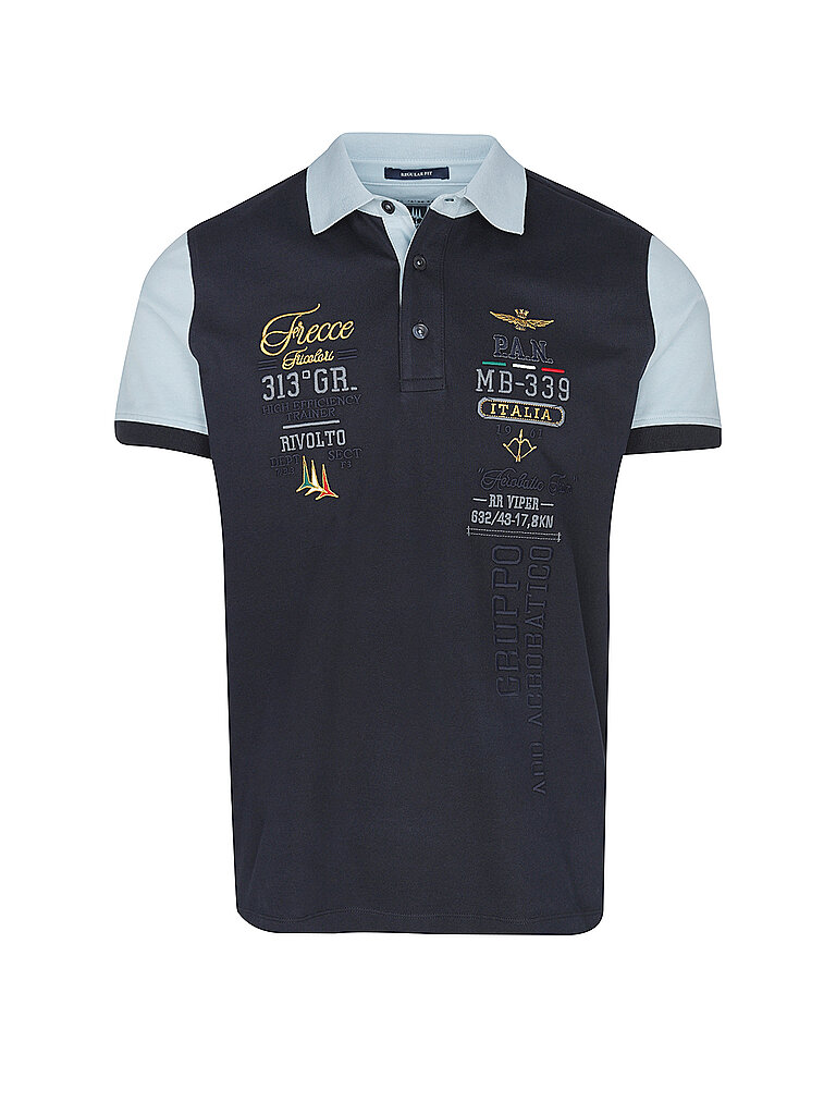 AERONAUTICA MILITARE Poloshirt blau | L von aeronautica militare