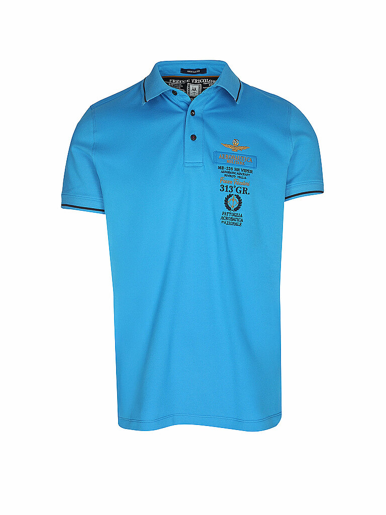 AERONAUTICA MILITARE Poloshirt  blau | L von aeronautica militare