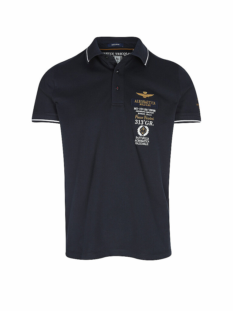 AERONAUTICA MILITARE Poloshirt  dunkelblau | L von aeronautica militare