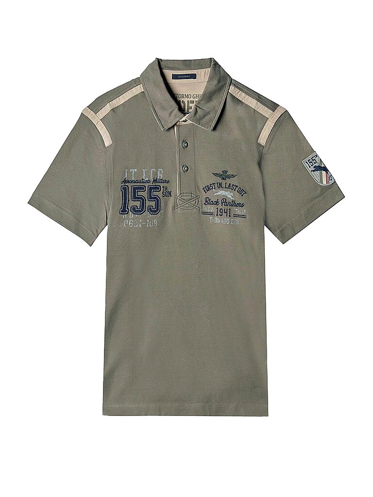 AERONAUTICA MILITARE Poloshirt  olive | S von aeronautica militare