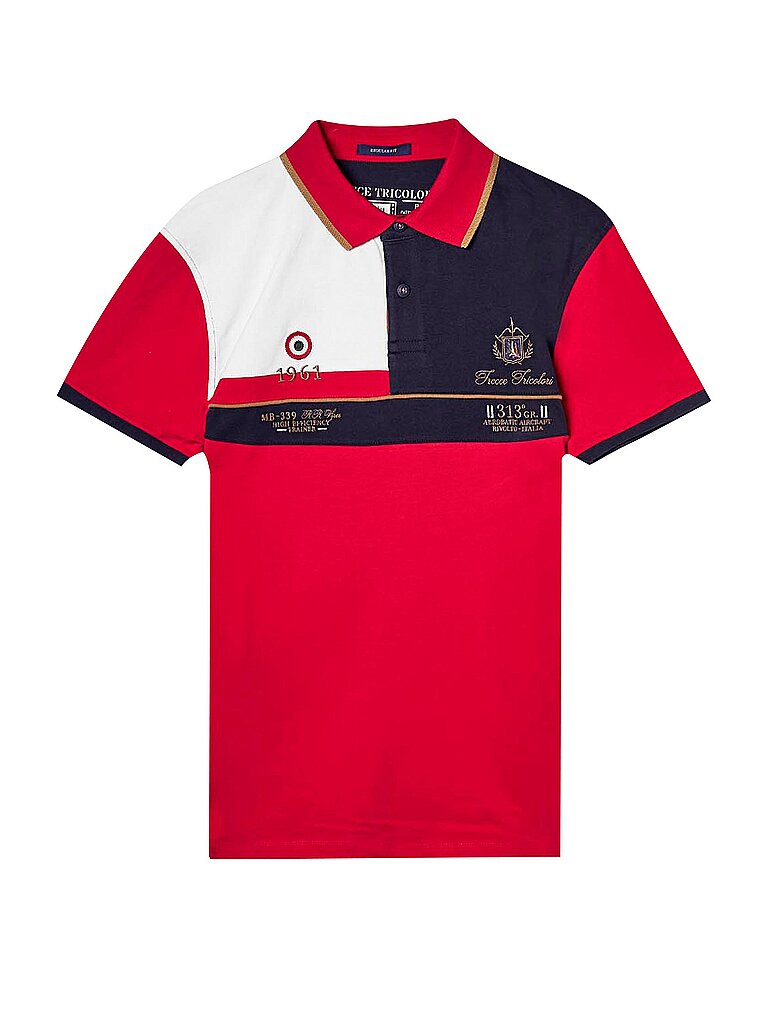 AERONAUTICA MILITARE Poloshirt  rot | L von aeronautica militare