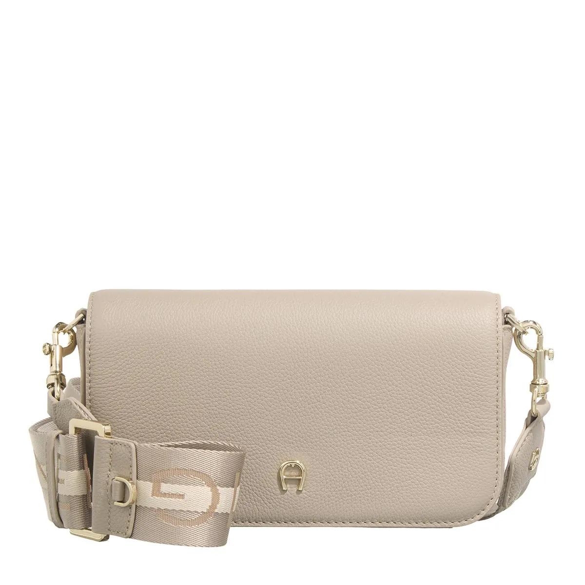 Aigner Schultertasche - Zita - Webbing Strap - Gr. unisize - in Beige - für Damen von aigner