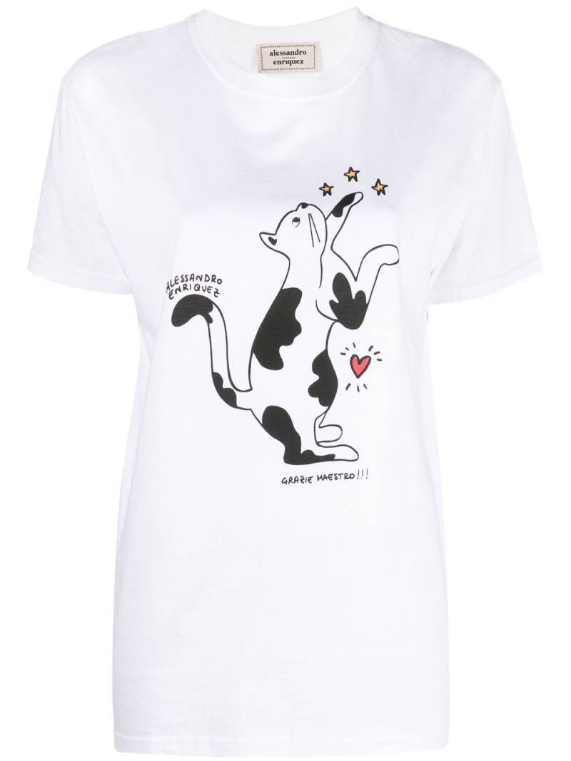 alessandro enriquez eyes graphic-print T-shirt - White von alessandro enriquez