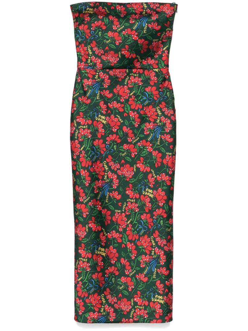 alessandro enriquez floral-print midi dress - Green von alessandro enriquez