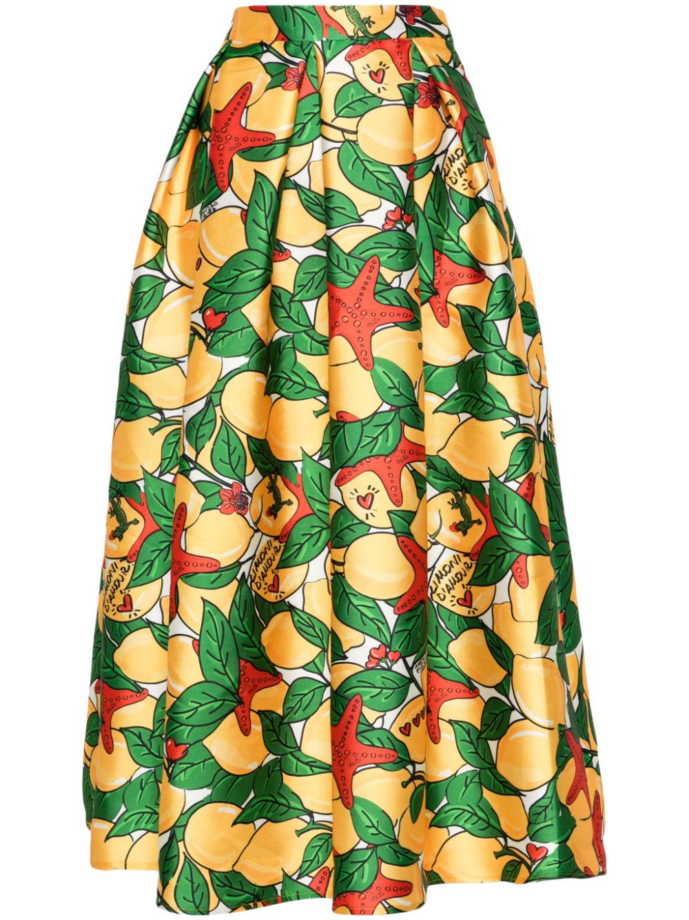 alessandro enriquez lemon-print skirt - Yellow von alessandro enriquez