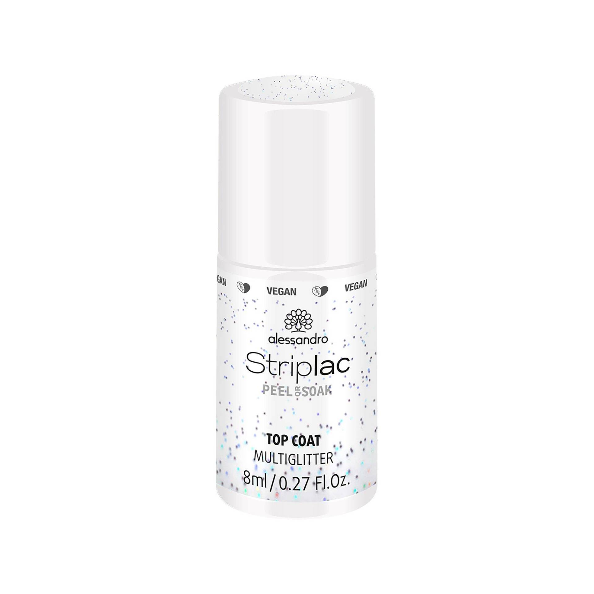 Striplac Top Coat Multiglitter Damen  8ml von alessandro