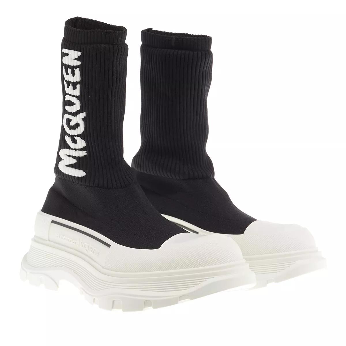 Alexander McQueen Boots & Stiefeletten - Knit Tread Slick Boot - Gr. 38 (EU) - in Schwarz - für Damen von alexander mcqueen