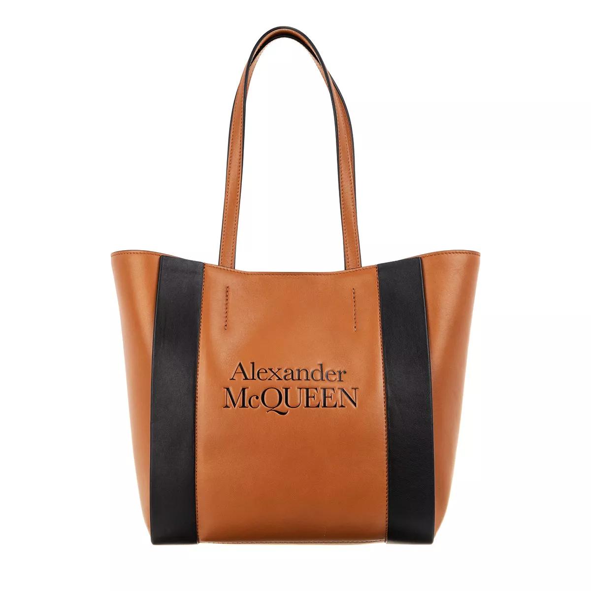 Alexander McQueen Handtasche - Logo Tote Bag - Gr. unisize - in Cognacbraun - für Damen von alexander mcqueen