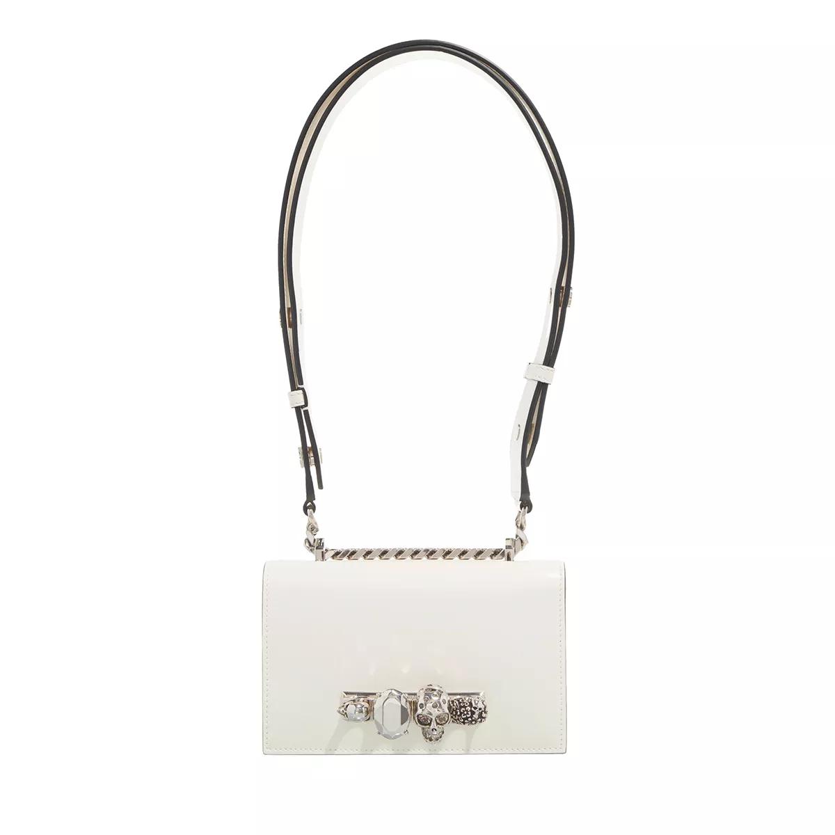 Alexander McQueen Henkeltasche - Jewelled Mini Satchel Bag - Gr. unisize - in Creme - für Damen von alexander mcqueen