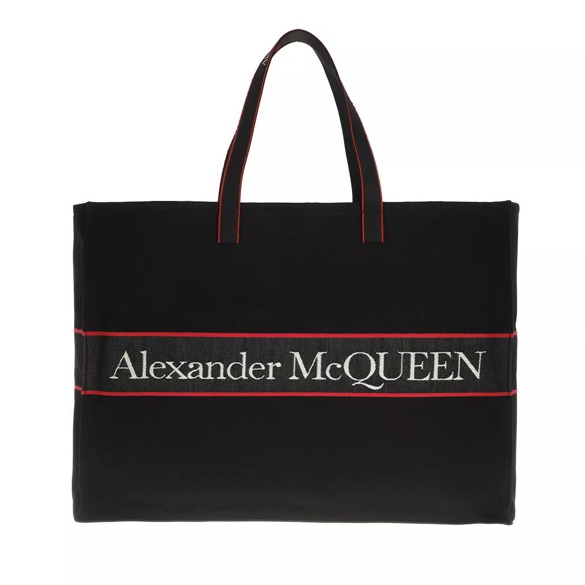 Alexander McQueen Schultertasche - Logo Shopping Bag - Gr. unisize - in Schwarz - für Damen von alexander mcqueen