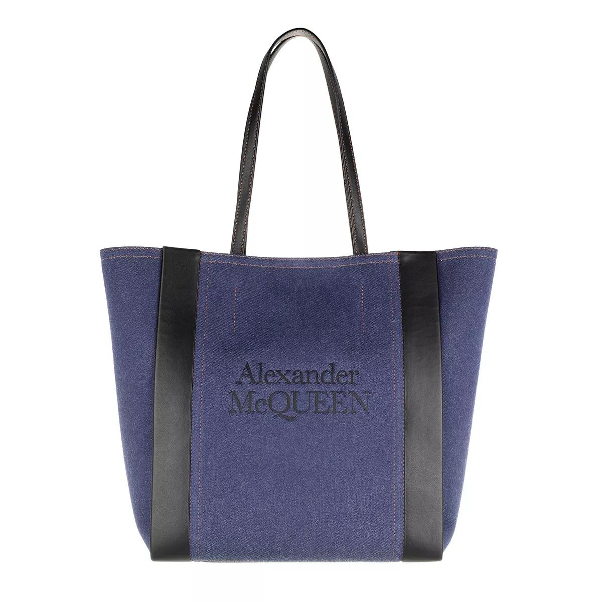 Alexander McQueen Schultertasche - Signature Shopping Bag - Gr. unisize - in Blau - für Damen von alexander mcqueen