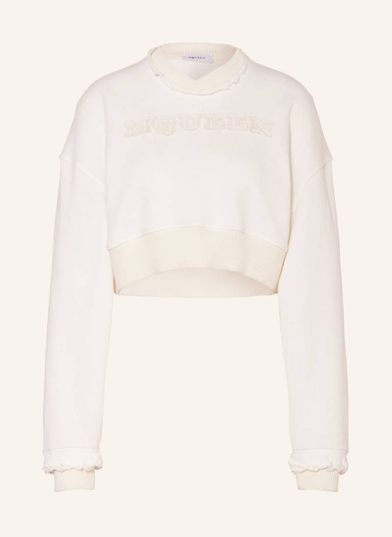 Alexander Mcqueen Cropped-Sweatshirt weiss von alexander mcqueen