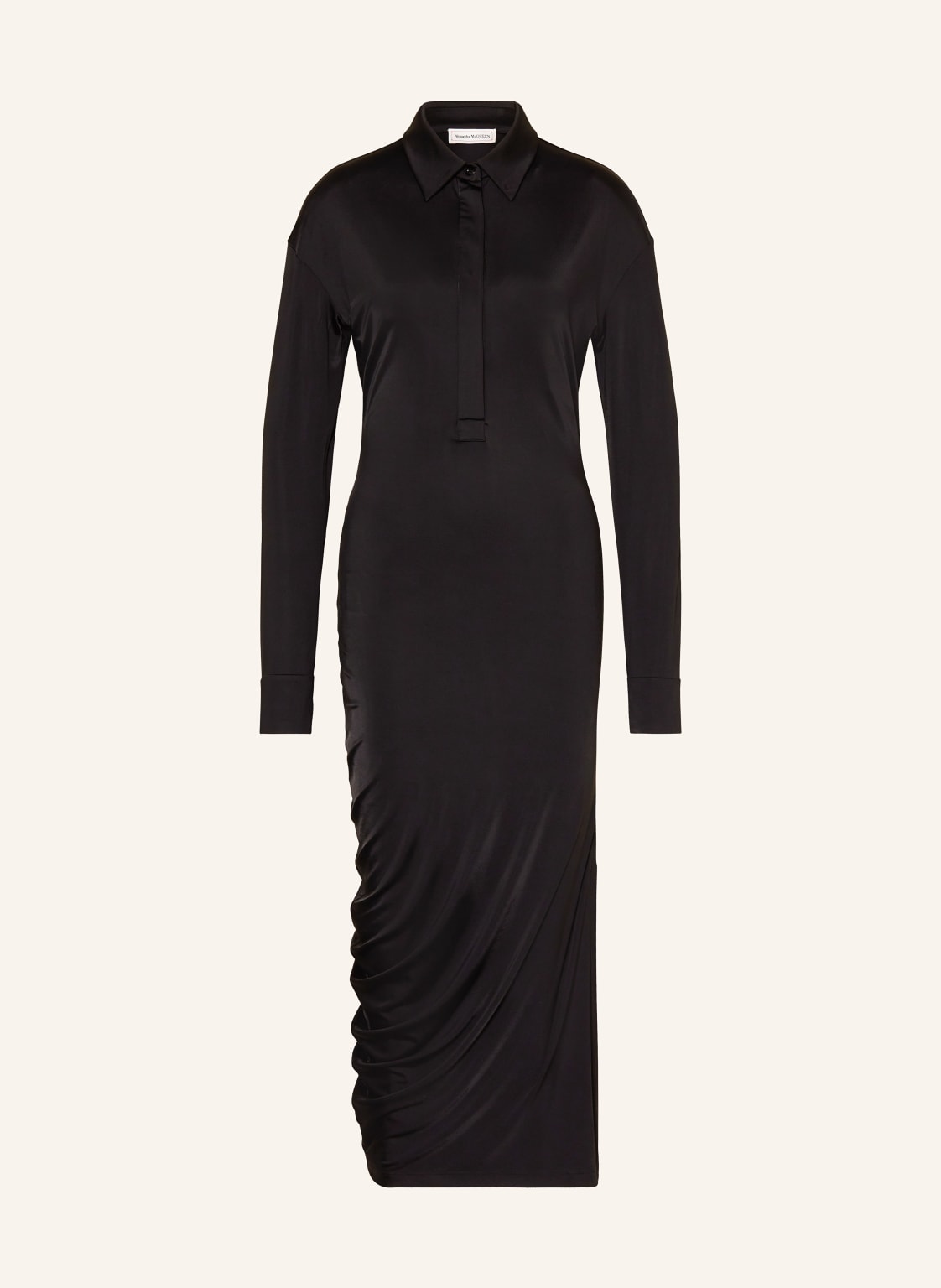 Alexander Mcqueen Hemdblusenkleid Aus Jersey schwarz von alexander mcqueen