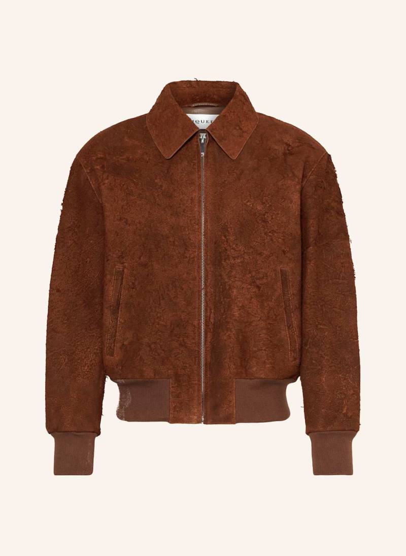 Alexander Mcqueen Lederblouson braun von alexander mcqueen