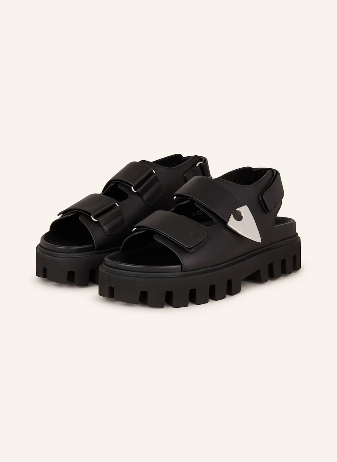 Alexander Mcqueen Plateau-Sandalen schwarz von alexander mcqueen