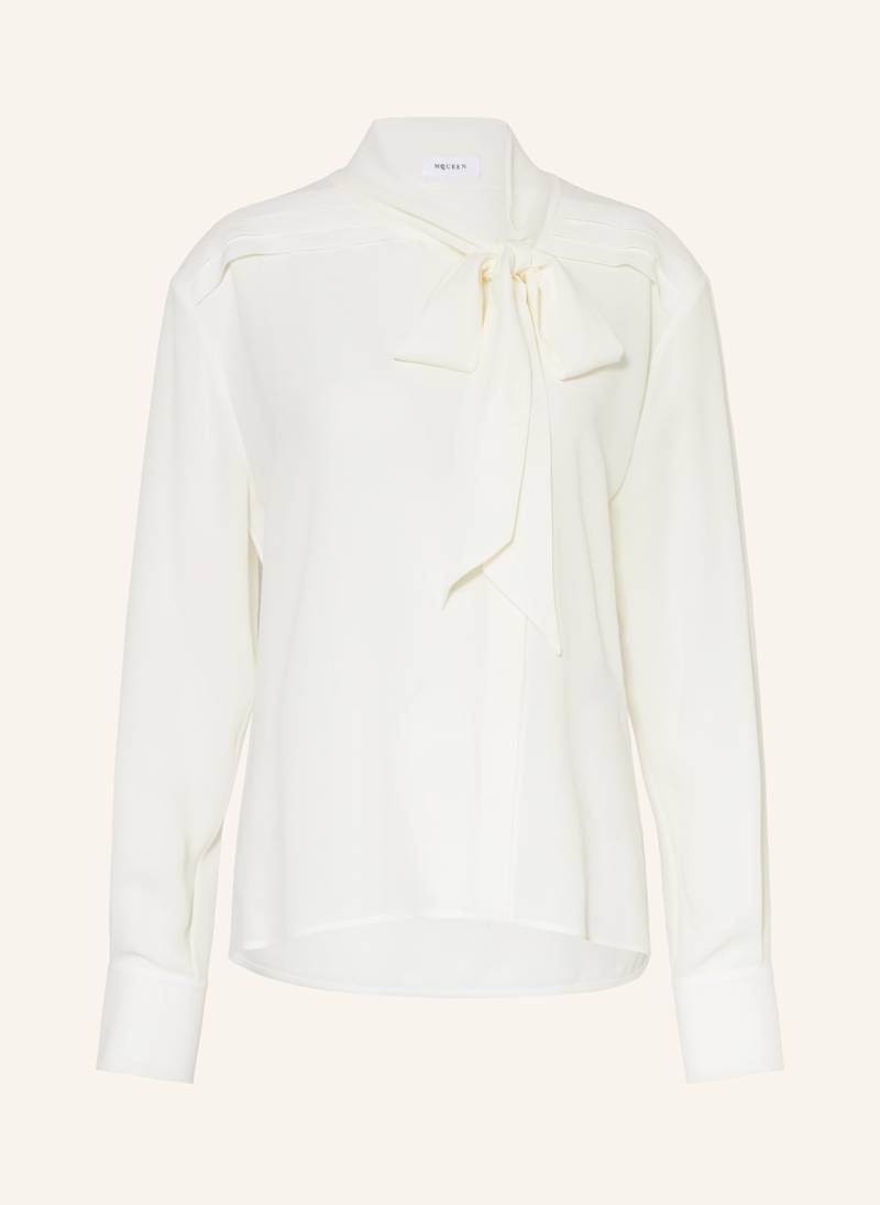 Alexander Mcqueen Seidenbluse Mit Schluppe weiss von alexander mcqueen