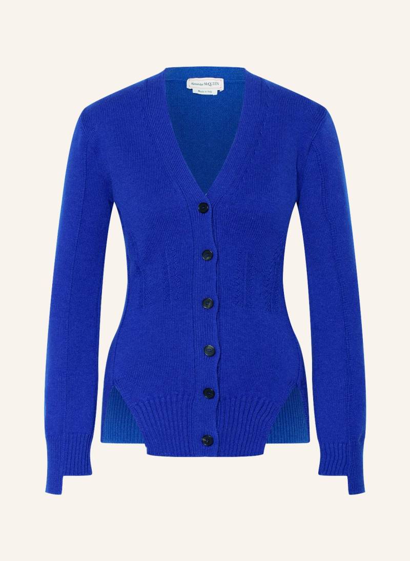 Alexander Mcqueen Strickjacke Aus Cashmere blau von alexander mcqueen