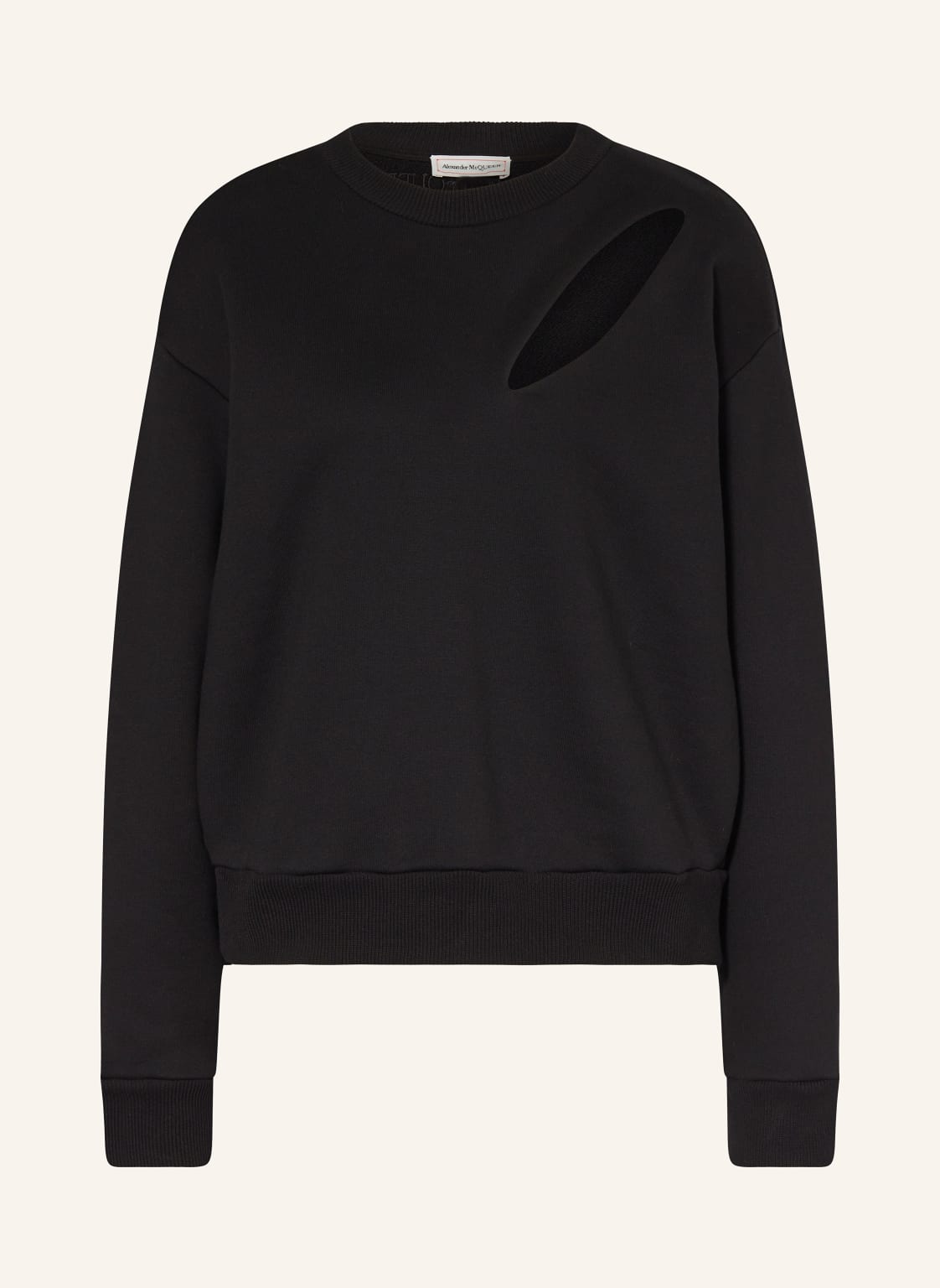 Alexander Mcqueen Sweatshirt Mit Cut-Out schwarz von alexander mcqueen