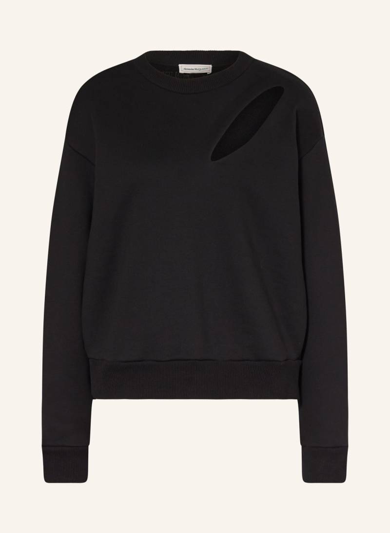 Alexander Mcqueen Sweatshirt Mit Cut-Out schwarz von alexander mcqueen