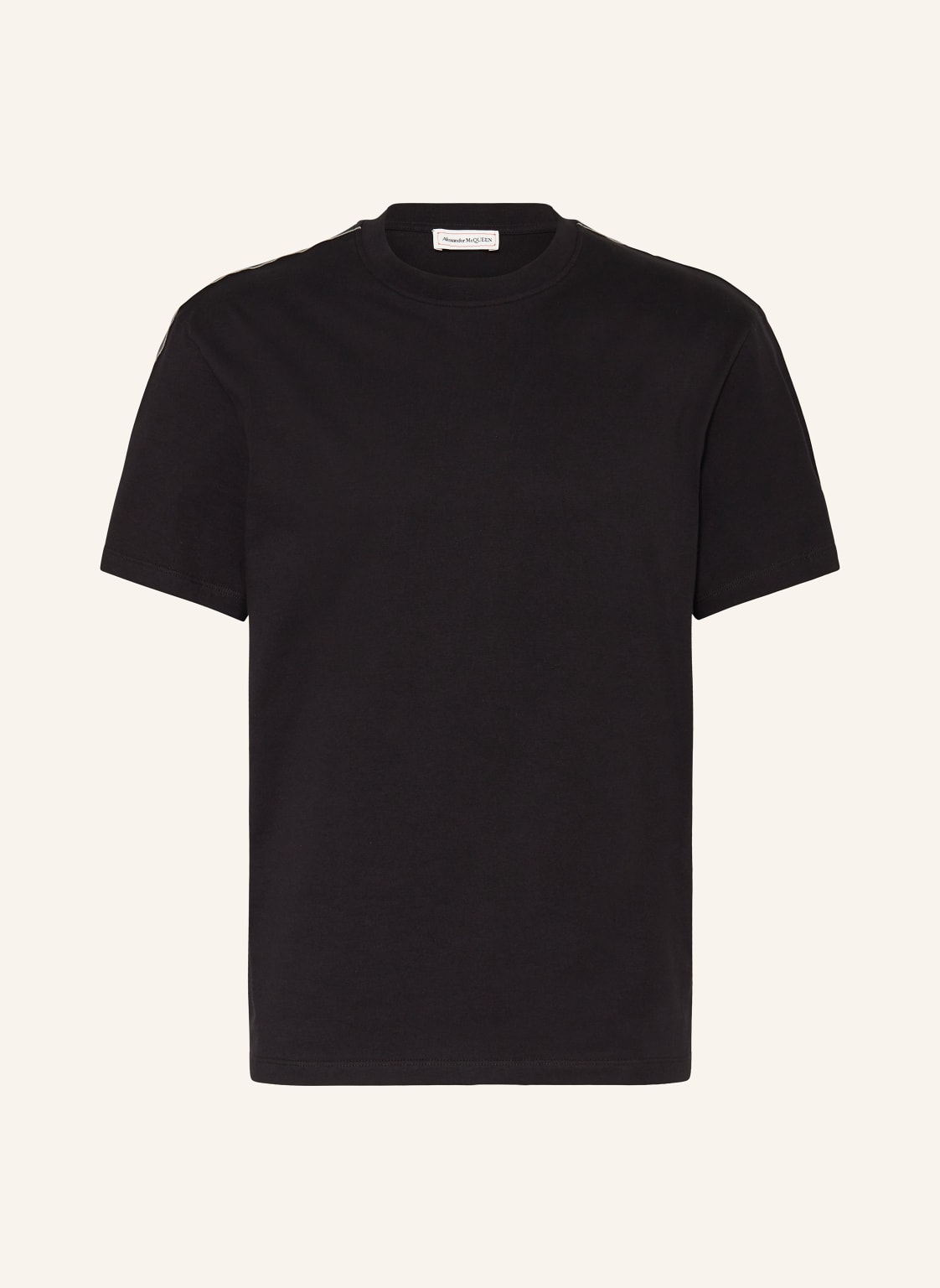 Alexander Mcqueen T-Shirt Mit Galonstreifen schwarz von alexander mcqueen