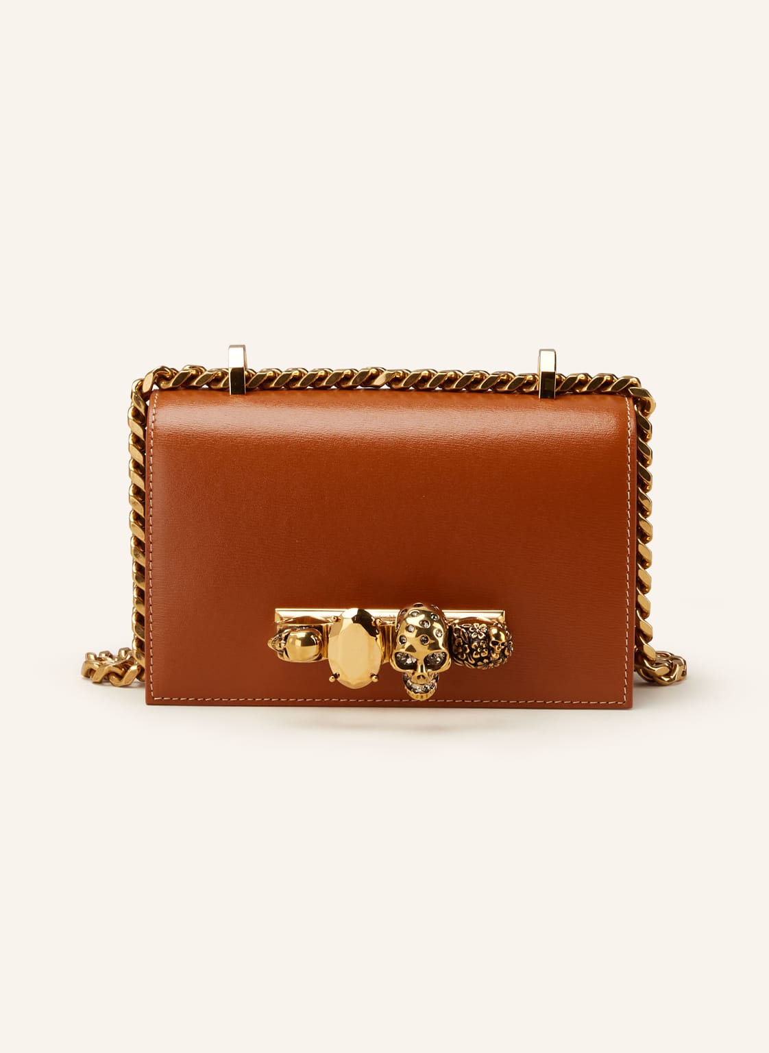 Alexander Mcqueen Umhängetasche Mini Jewelled Satchel braun von alexander mcqueen