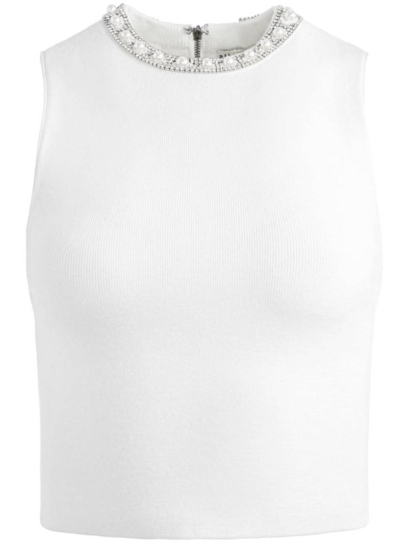 alice + olivia Amity pearl-embellished top - White von alice + olivia