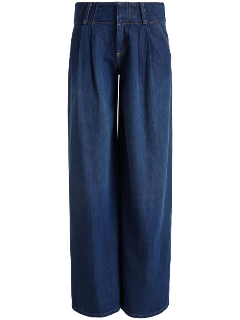 alice + olivia Anders low-rise wide-leg jeans - Blue von alice + olivia