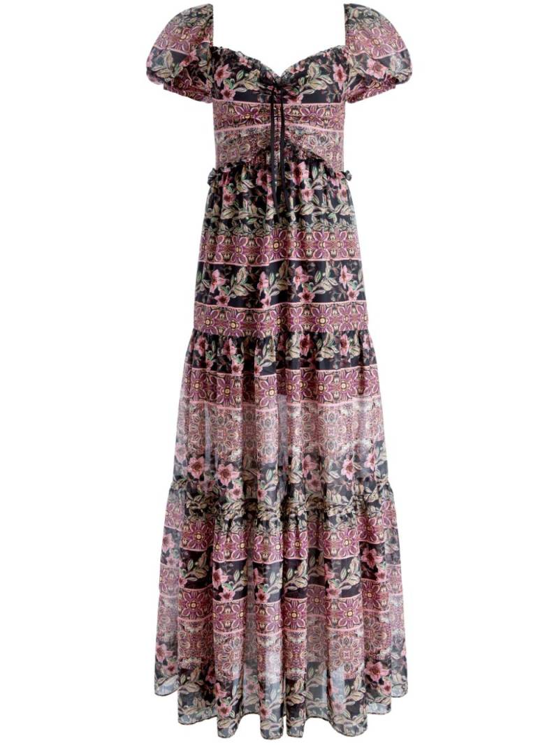 alice + olivia Andrea tiered maxi dress von alice + olivia