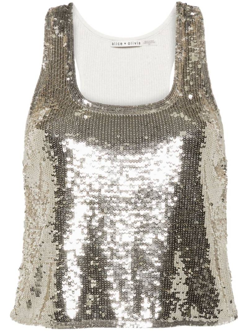 alice + olivia Avril sequin-embellished top - Gold von alice + olivia