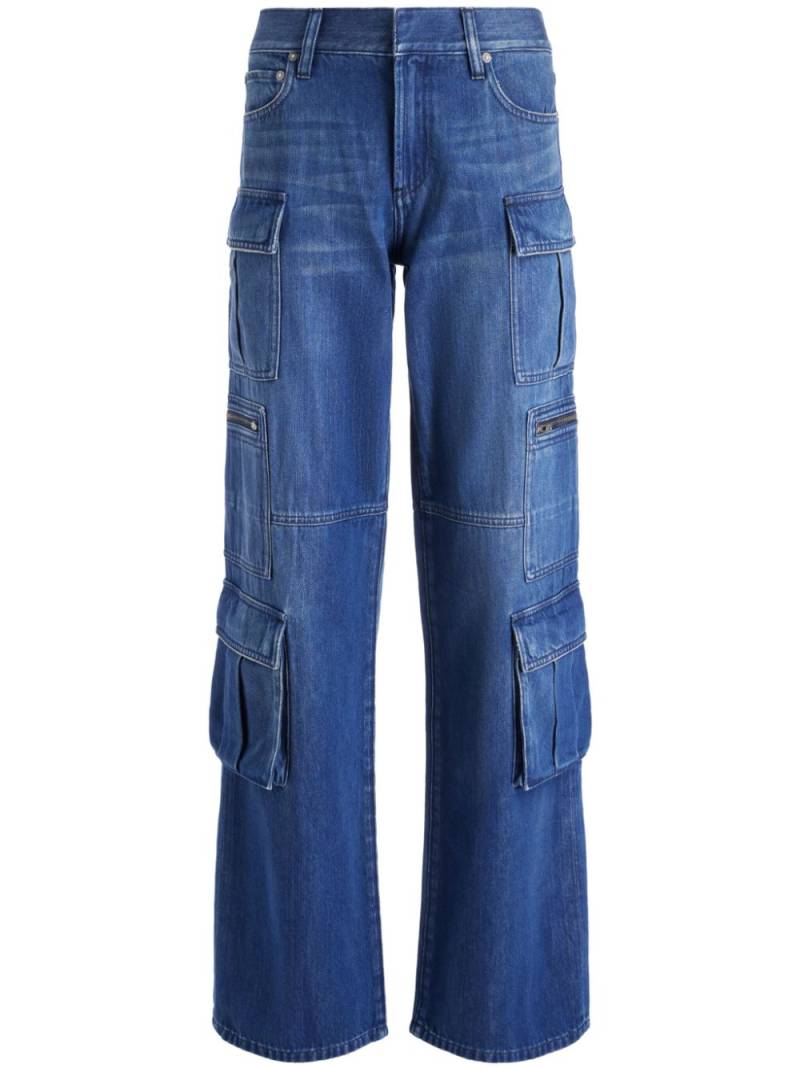 alice + olivia Cay wide-leg cargo jeans - Blue von alice + olivia