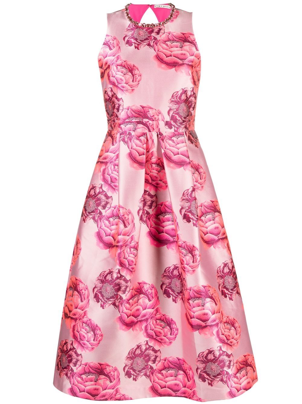 alice + olivia Cherra cutout-detail midi dress - Pink von alice + olivia