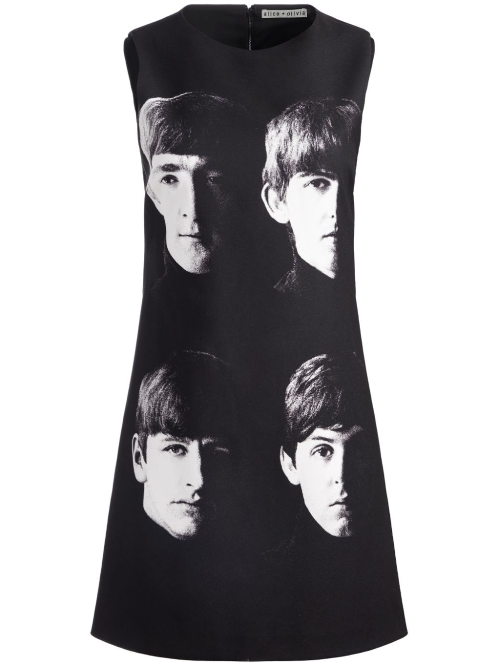 alice + olivia x The Beatles Clyde mini dress - Black von alice + olivia