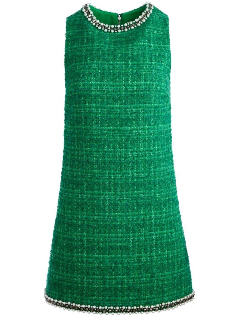 alice + olivia Clyde tweed minidress - Green von alice + olivia