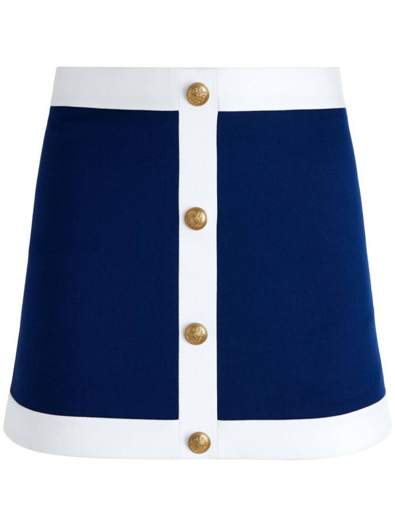 alice + olivia Colton colour-block mini skirt - Blue von alice + olivia