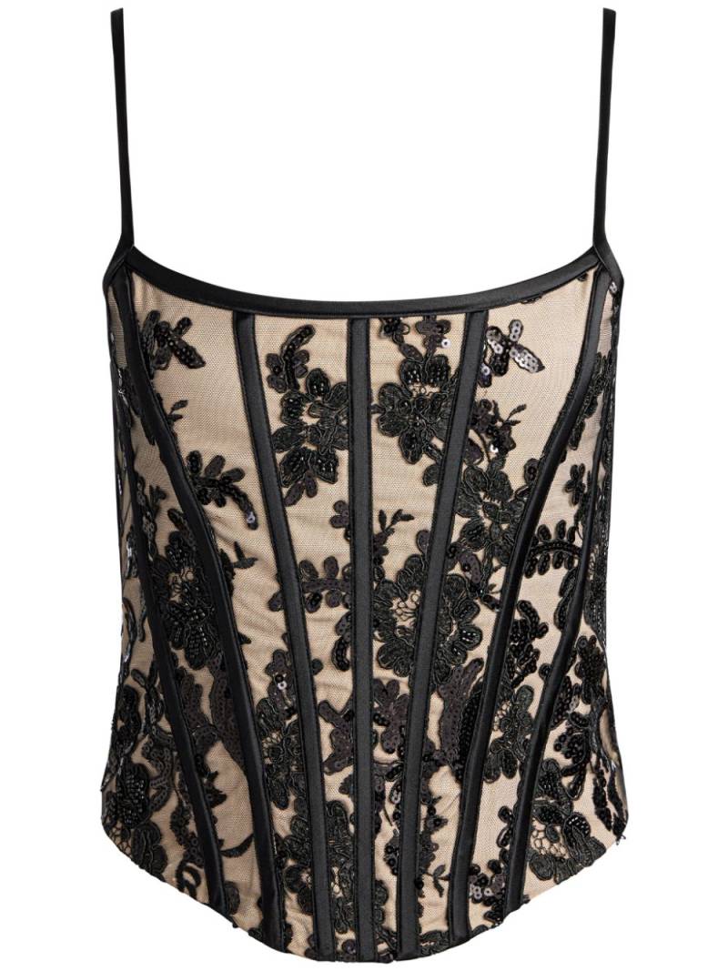 alice + olivia Cressida corset top - Black von alice + olivia