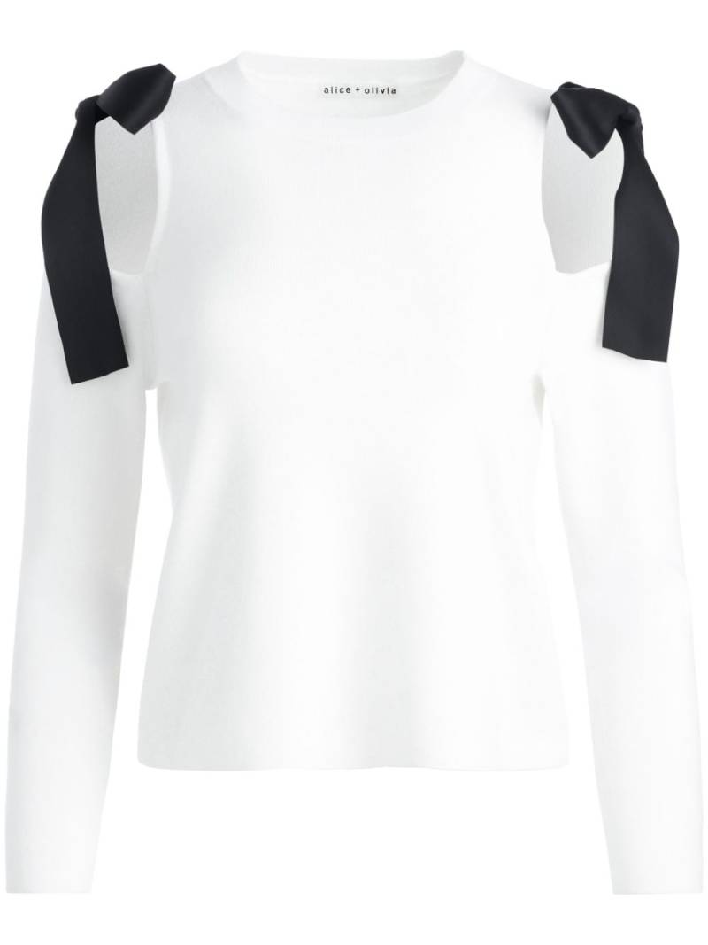 alice + olivia Dara cut-out jumper - White von alice + olivia