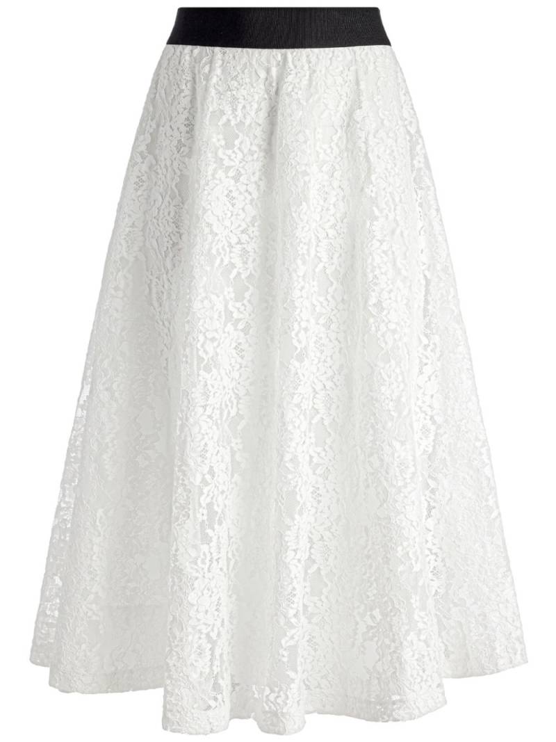 alice + olivia Earla lace flared skirt - White von alice + olivia