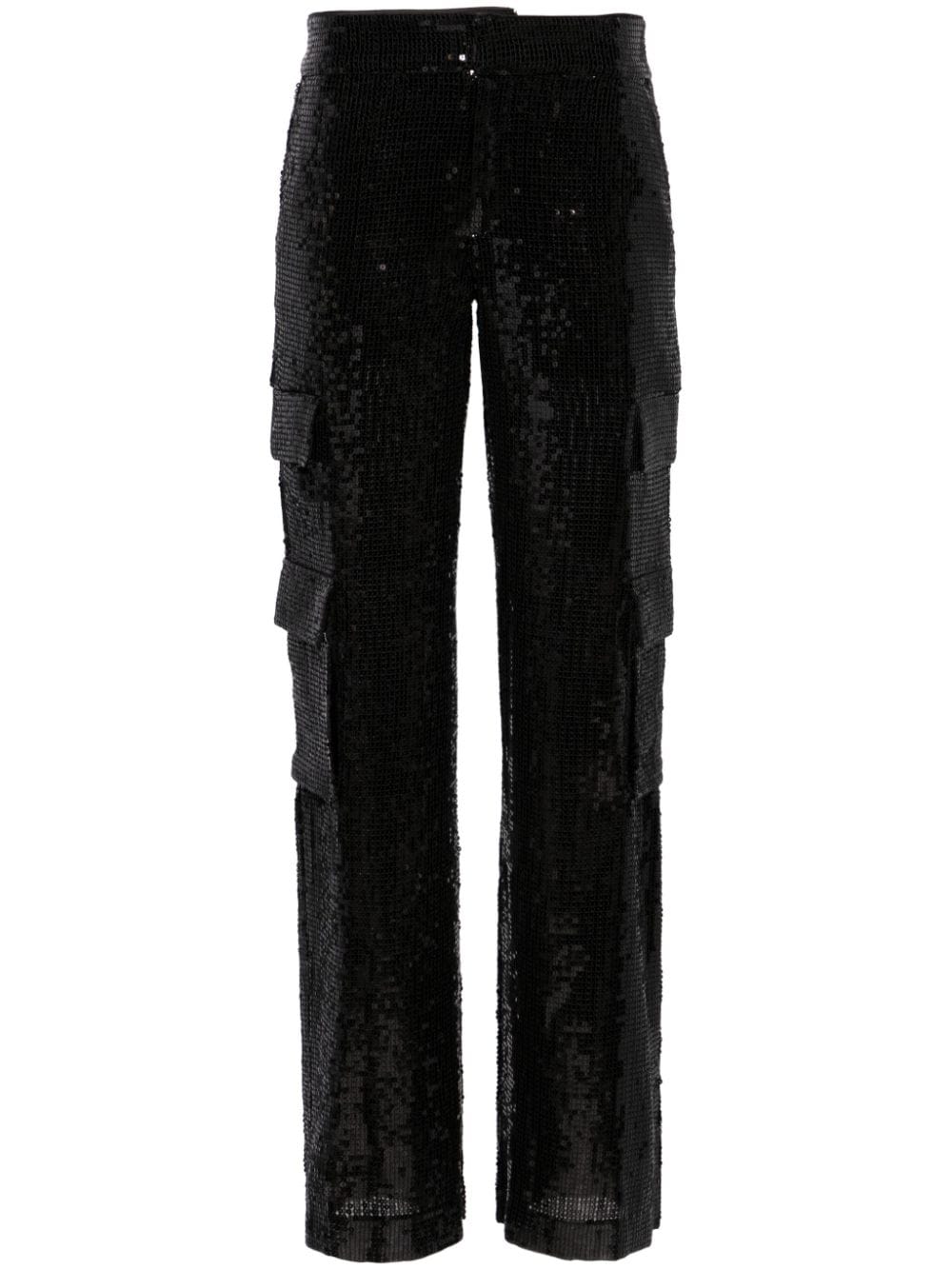 alice + olivia Hayes sequinned cargo pants - Black von alice + olivia