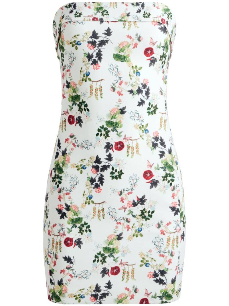 alice + olivia Kelly square bust mini dress - White von alice + olivia