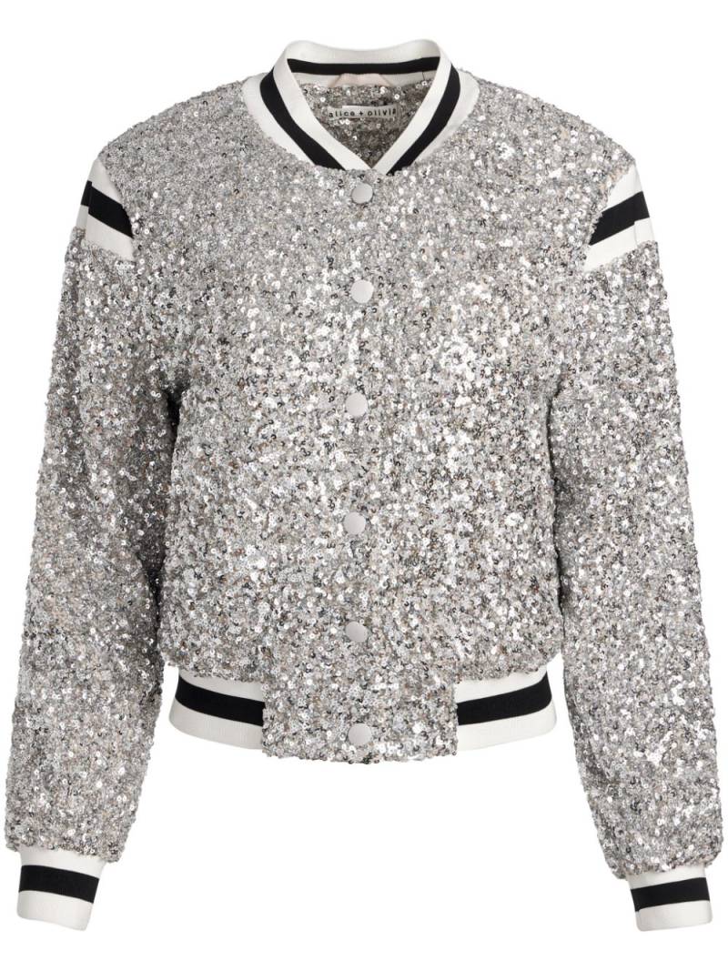 alice + olivia Keri bomber jacket - Silver von alice + olivia