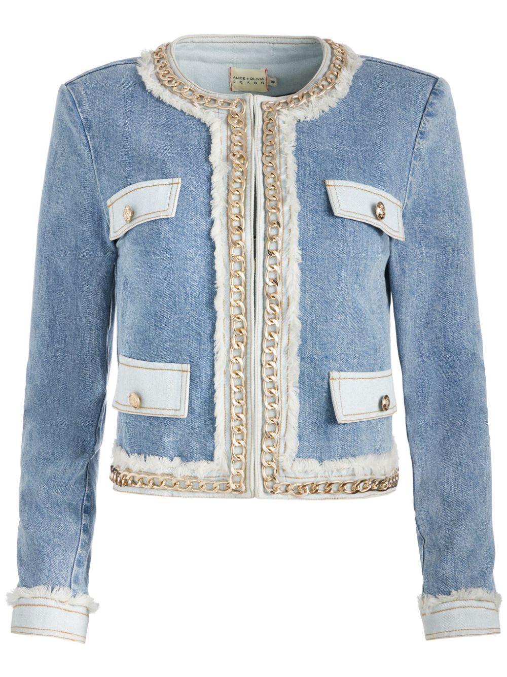 alice + olivia Landon cropped jacket - Blue von alice + olivia