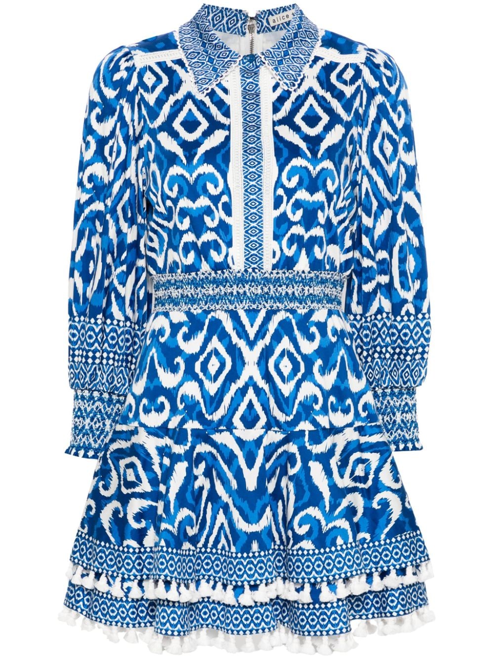 alice + olivia Loryn abstract-print dress - Blue von alice + olivia