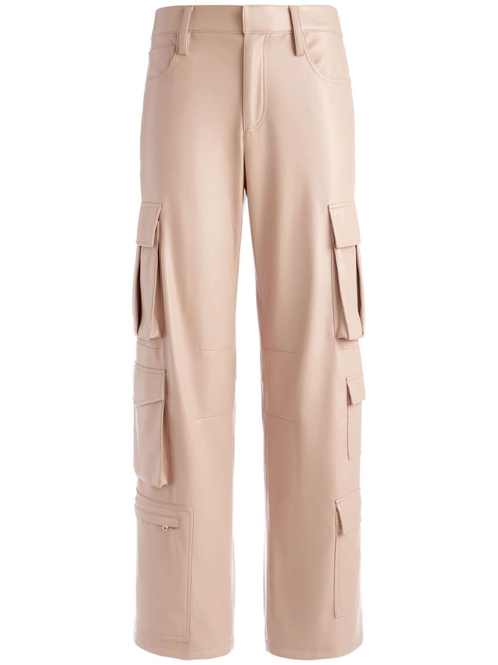 alice + olivia Luis faux-leather cargo pants - Neutrals von alice + olivia