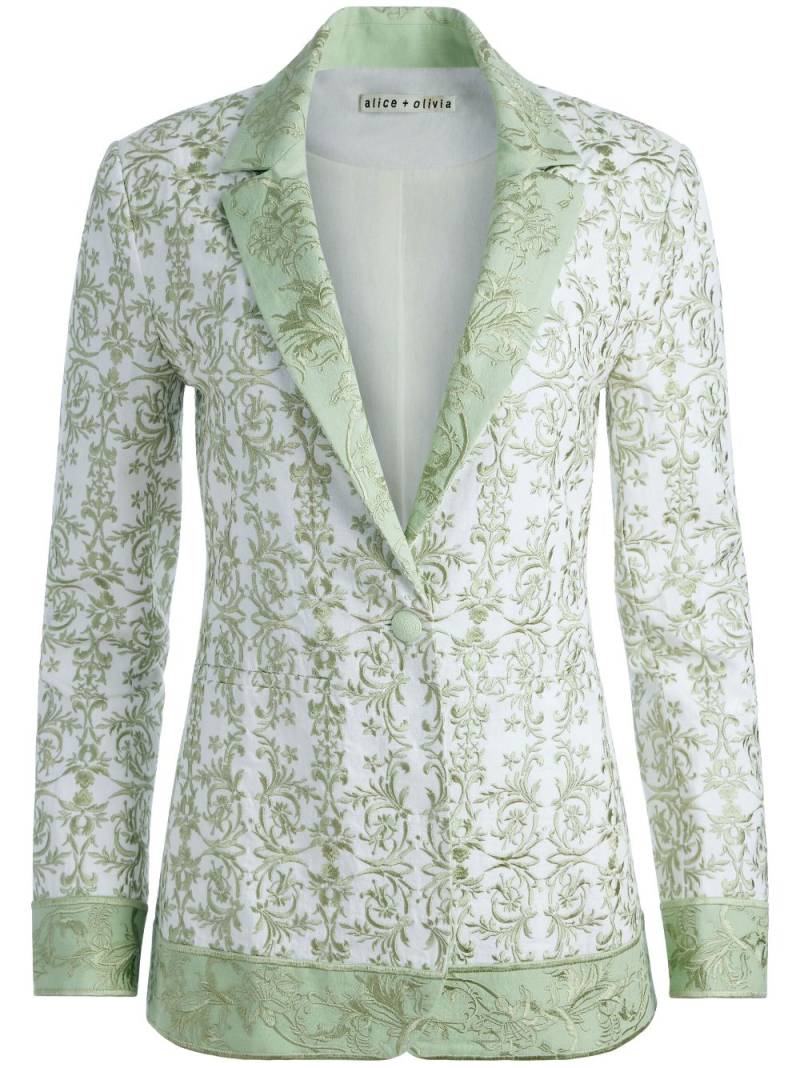 alice + olivia Macey floral-embroidered blazer - Green von alice + olivia