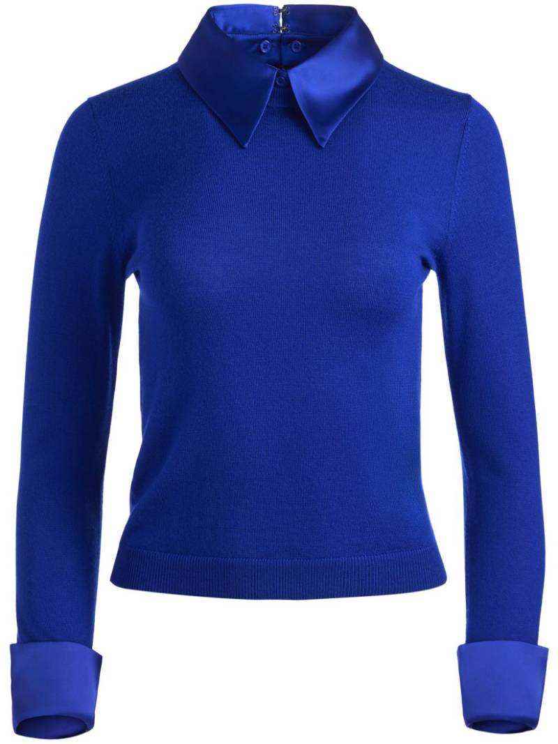 alice + olivia Porla point-collar jumper - Blue von alice + olivia