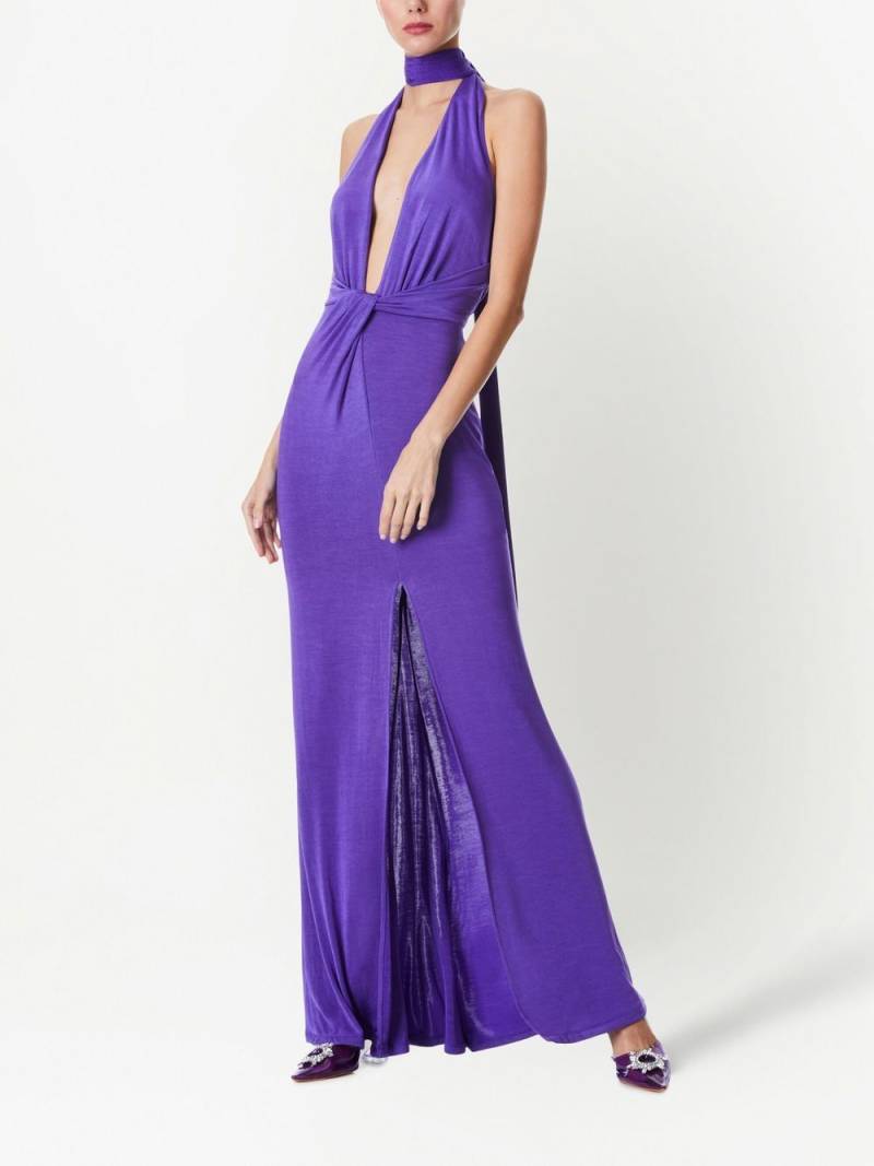 alice + olivia Resse scarf-detail gown - Purple von alice + olivia