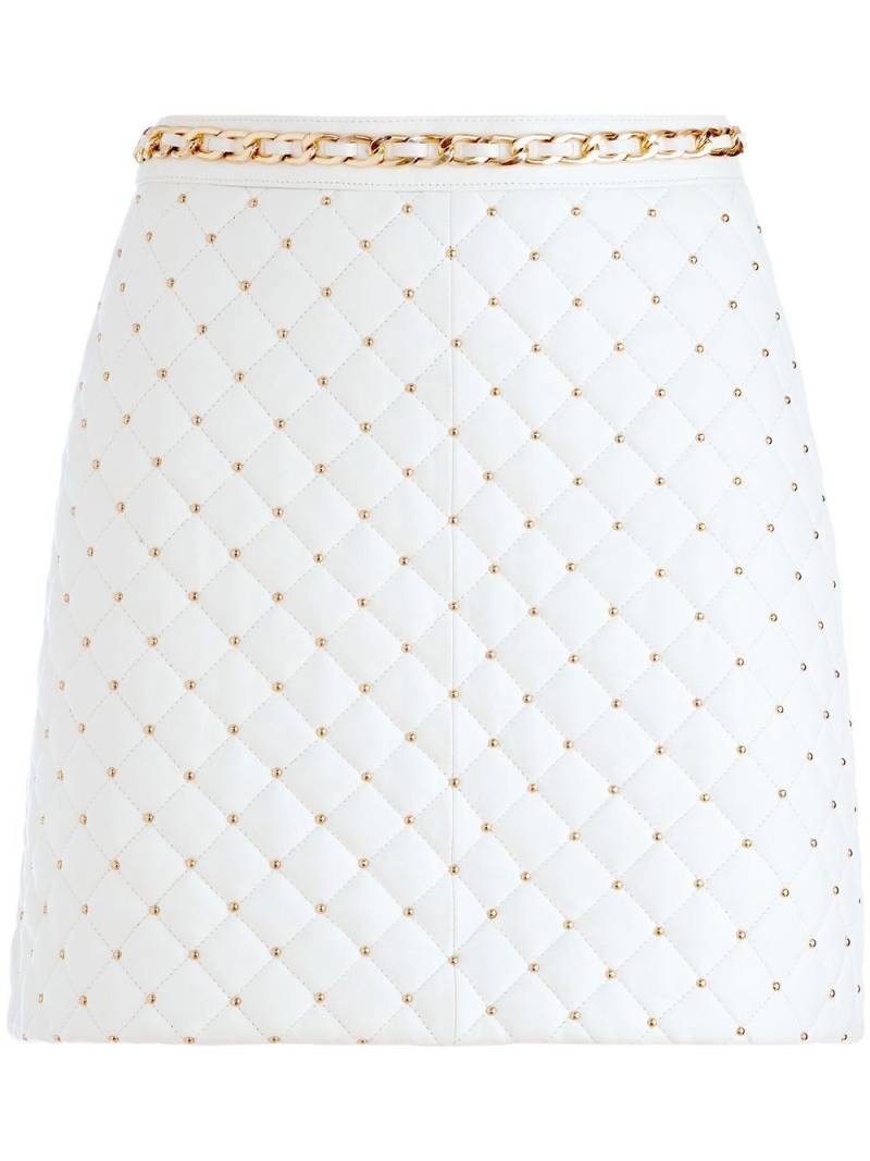 alice + olivia Riely quilted vegan-leather mini-skirt - White von alice + olivia