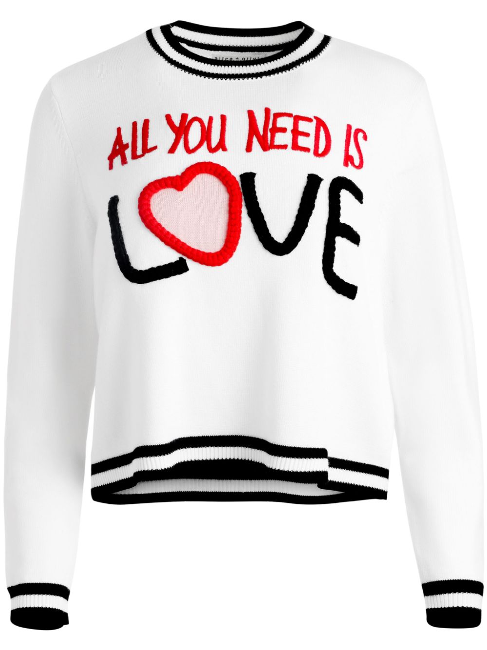 alice + olivia x The Beatles Rorie jumper - White von alice + olivia