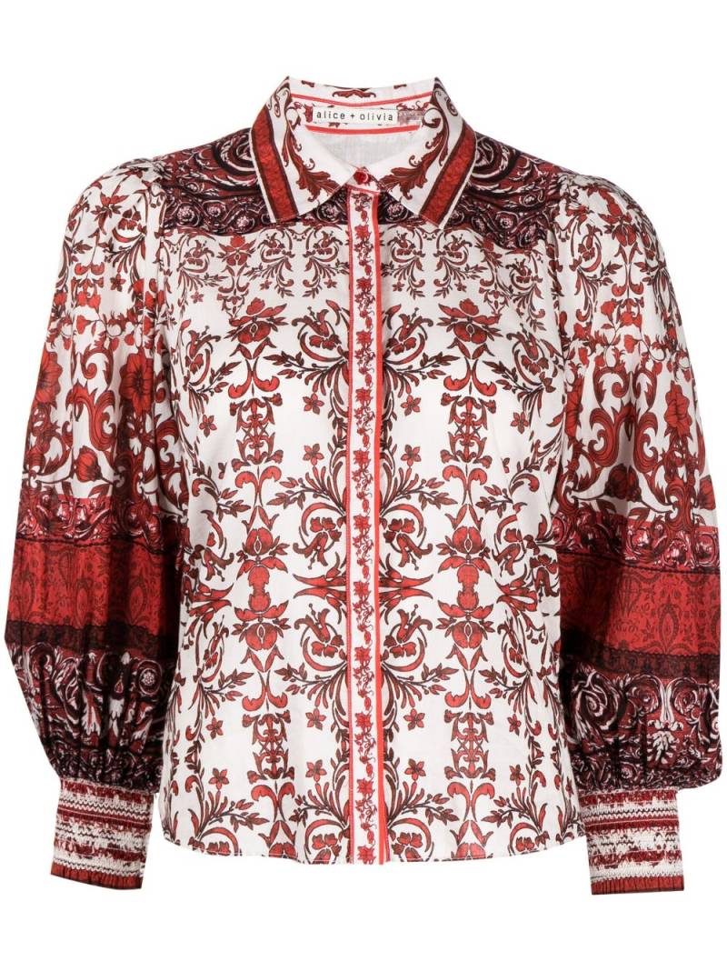 alice + olivia Tiffie floral-print blouse - Red von alice + olivia